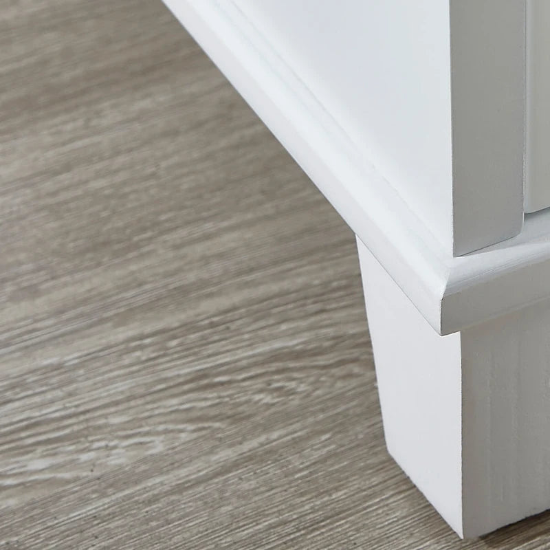 Shoe Storage Bench with PU Cushion and Movable Drawer