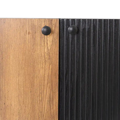 Mid Century TV Stand with 3 Cabinets, Media Console Table for TVs up to 70, Entertainment Center with Storage