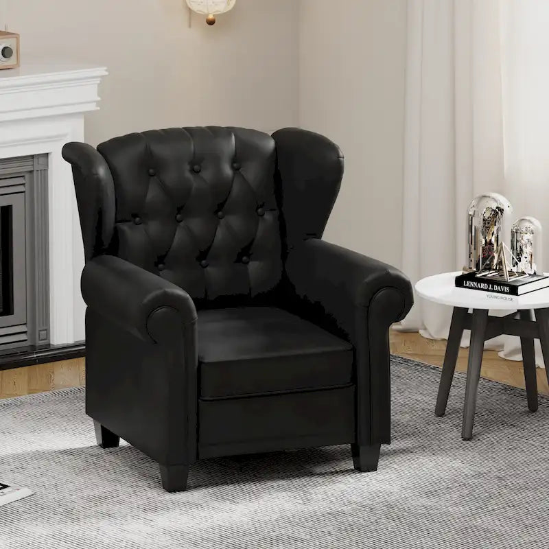 Modern Tufted Push Back Armchair
