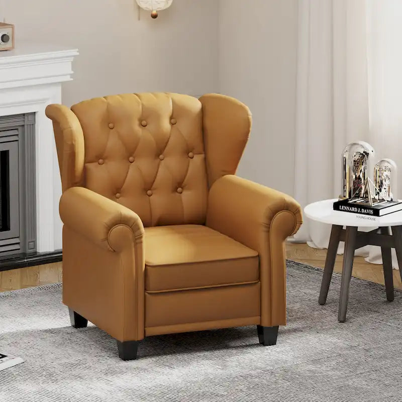 Modern Tufted Push Back Armchair