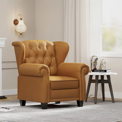 Modern Tufted Push Back Armchair