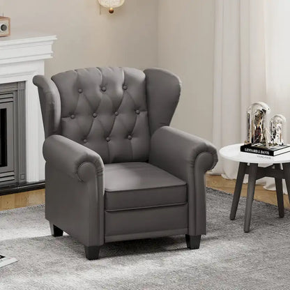 Modern Tufted Push Back Armchair