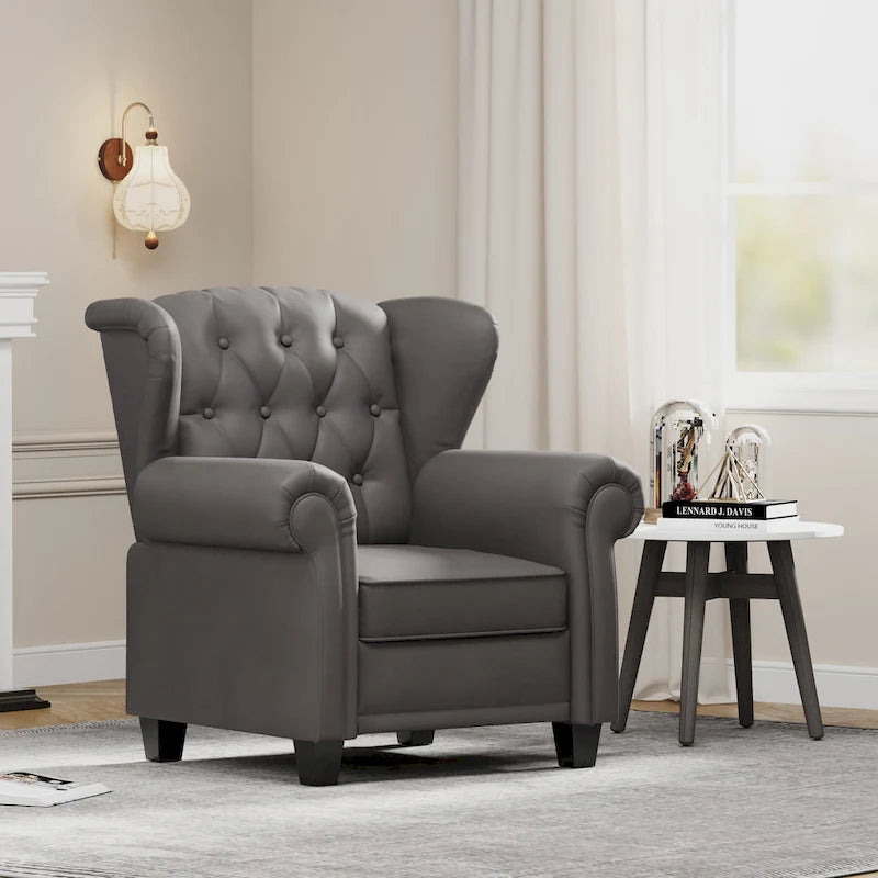 Modern Tufted Push Back Armchair