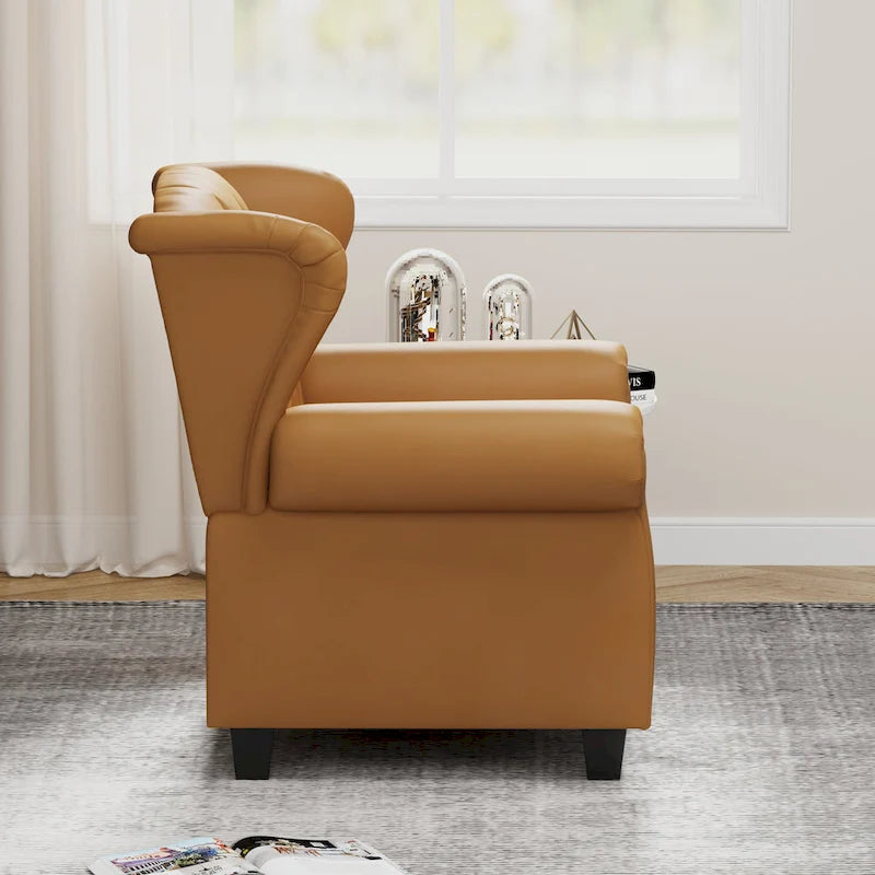 Modern Tufted Push Back Armchair