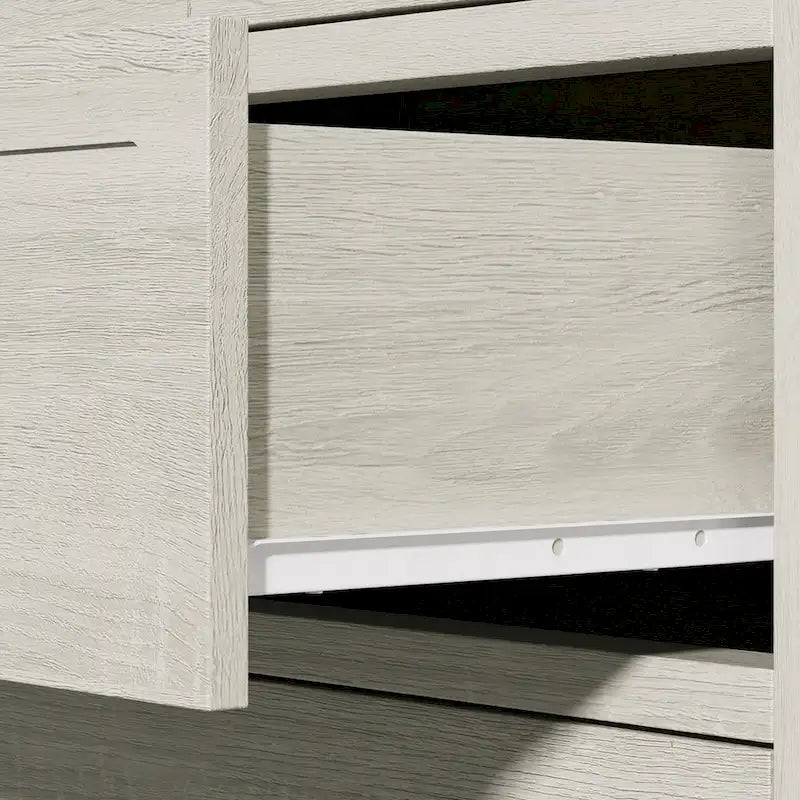 Extra Large 6 Drawer Dresser, Light Grey