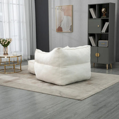 GDFStudio - COOLMORE Boucle Bean Bag Chair with Memory Foam Filling for Ultimate Comfort