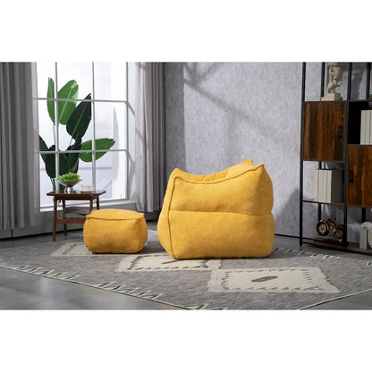 GDFStudio - COOLMORE Boucle Bean Bag Chair with Memory Foam Filling for Ultimate Comfort