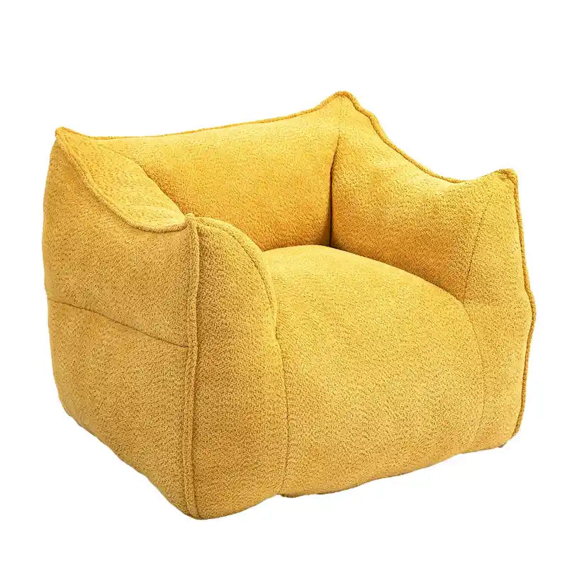 GDFStudio - COOLMORE Boucle Bean Bag Chair with Memory Foam Filling for Ultimate Comfort