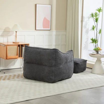 GDFStudio - COOLMORE Boucle Bean Bag Chair with Memory Foam Filling for Ultimate Comfort