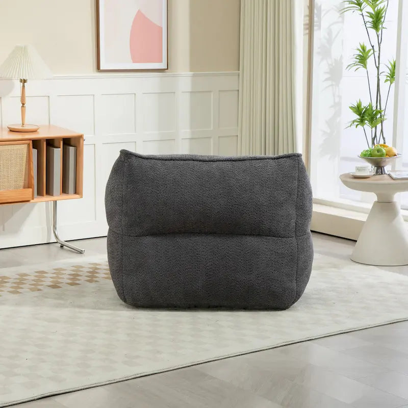GDFStudio - COOLMORE Boucle Bean Bag Chair with Memory Foam Filling for Ultimate Comfort