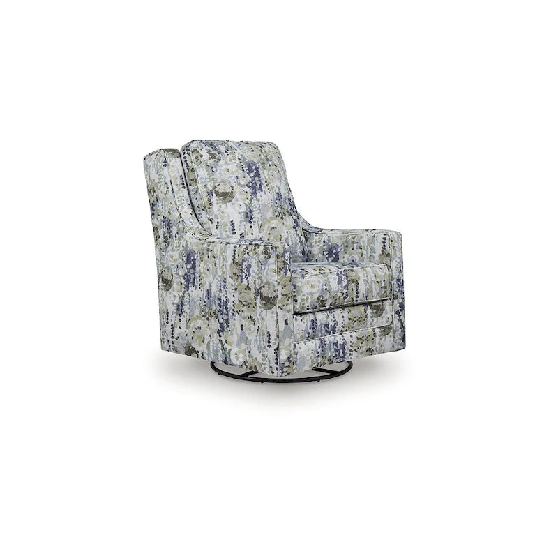 Signature Design by Ashley Dustinford Gray/Green Swivel Glider Accent Chair - 30 W x 39 D x 41 H