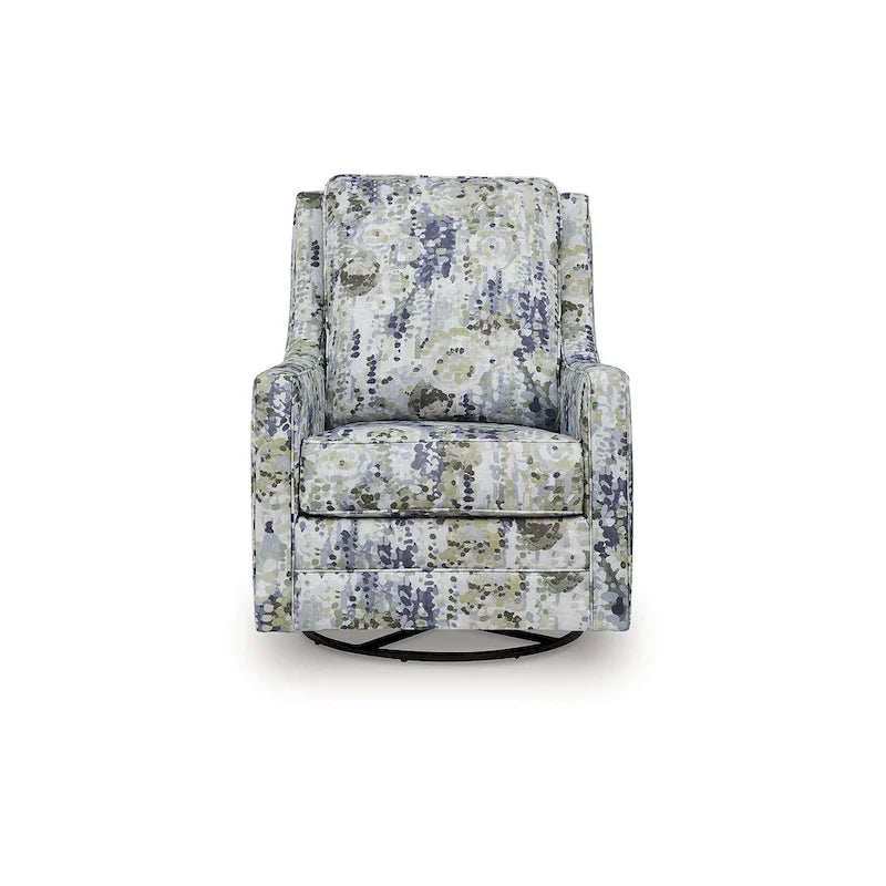 Signature Design by Ashley Dustinford Gray/Green Swivel Glider Accent Chair - 30 W x 39 D x 41 H