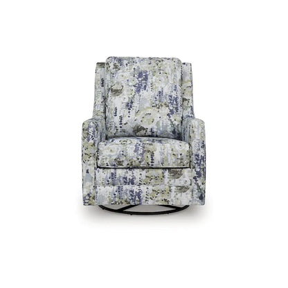 Signature Design by Ashley Dustinford Gray/Green Swivel Glider Accent Chair - 30 W x 39 D x 41 H