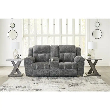 Signature Design by Ashley Frohn Double Reclining Loveseat with Console - 80W x 40D x 42H