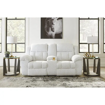 Signature Design by Ashley Frohn Double Reclining Loveseat with Console - 80W x 40D x 42H