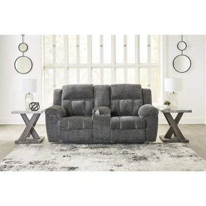 Signature Design by Ashley Frohn Double Reclining Loveseat with Console - 80W x 40D x 42H