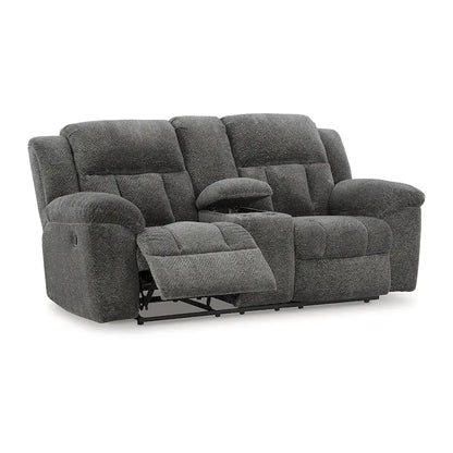 Signature Design by Ashley Frohn Double Reclining Loveseat with Console - 80W x 40D x 42H