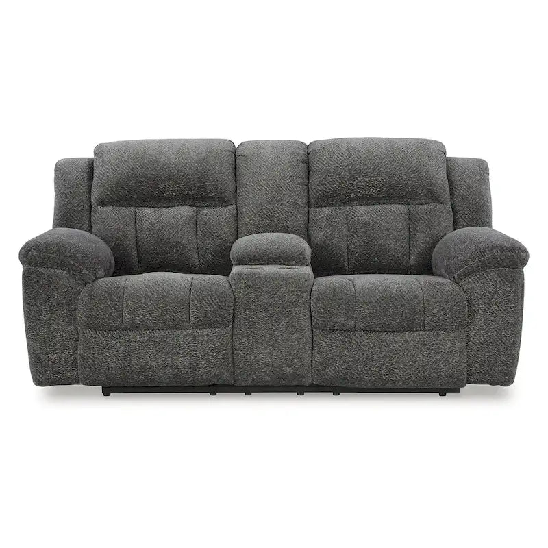 Signature Design by Ashley Frohn Double Reclining Loveseat with Console - 80W x 40D x 42H