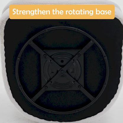 Velvet Swivel Chair with Ottoman