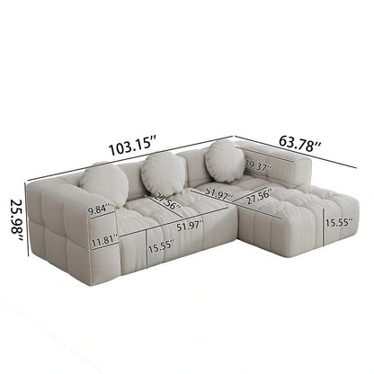 103 L-Shaped Modular Sofa, Free Combination (Left and Right Facing)