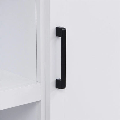 Farmhouse 4-in-1 Hall Tree with Open Display Shelves, Mudroom Shoe Bench with Open Compartments, Entryway Coat Rack with 6 Hooks