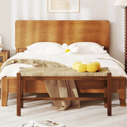 Costway 40 Long Wood Bench Indoor Dining Entryway End of Bed Bench - See Details