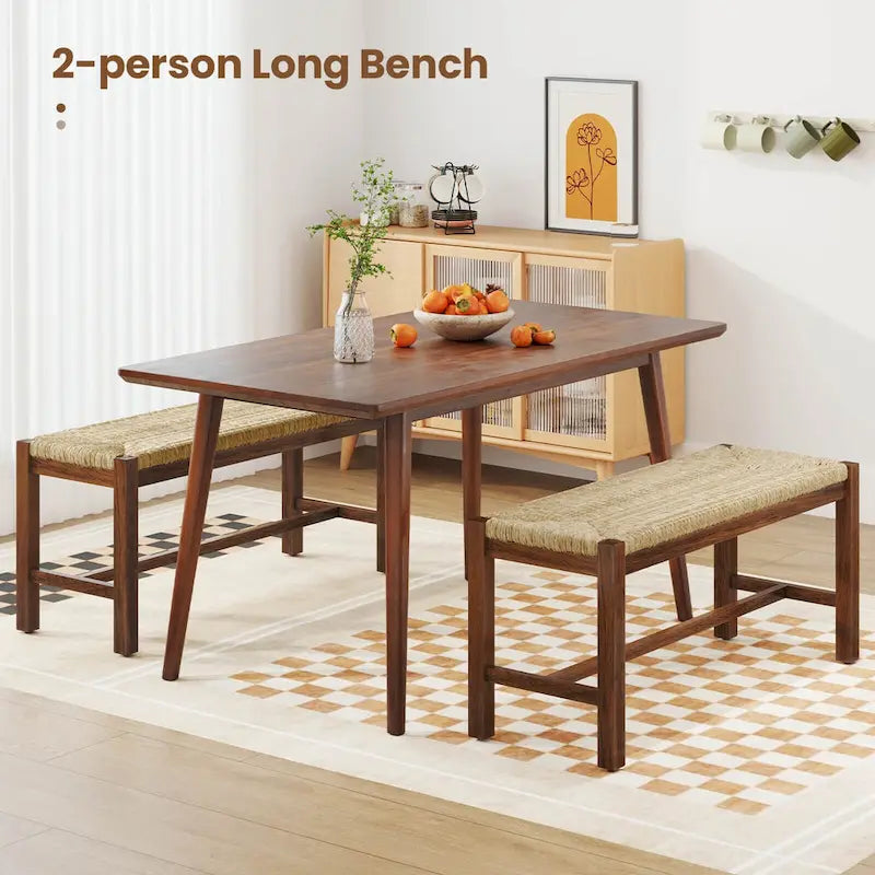 Costway 40 Long Wood Bench Indoor Dining Entryway End of Bed Bench - See Details