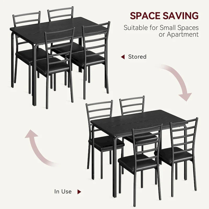 5 Piece Dining Table Set for 4
