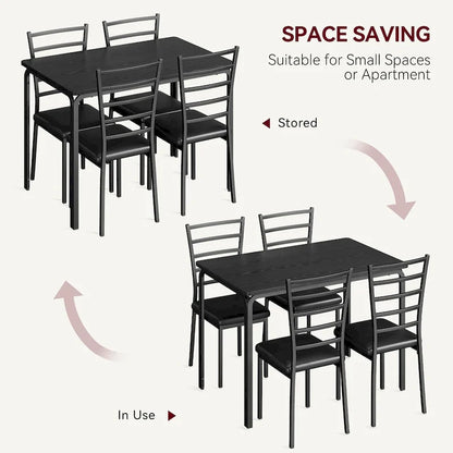 5 Piece Dining Table Set for 4
