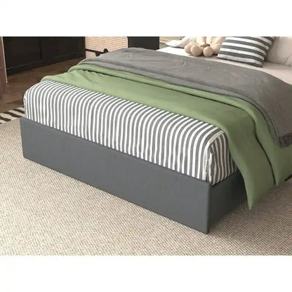 Queen Storage Bed - 4 Drawers, Upholstered Platform with LED & USB Charging