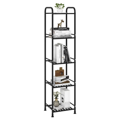 5 Tier Narrow Bathroom Shelving Unit - 13D x 11W x 54.7H
