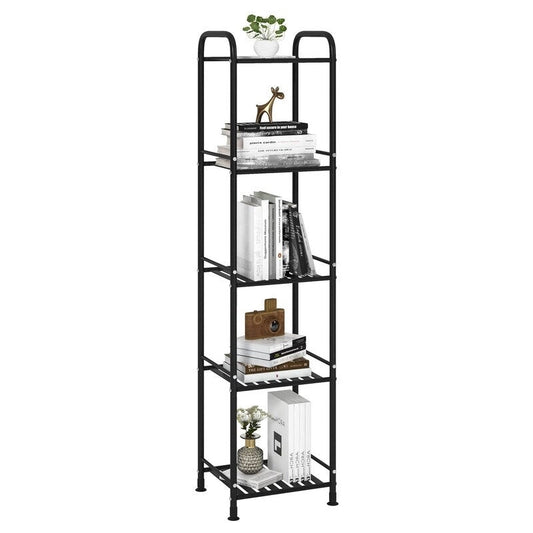 5 Tier Narrow Bathroom Shelving Unit - 13D x 11W x 54.7H