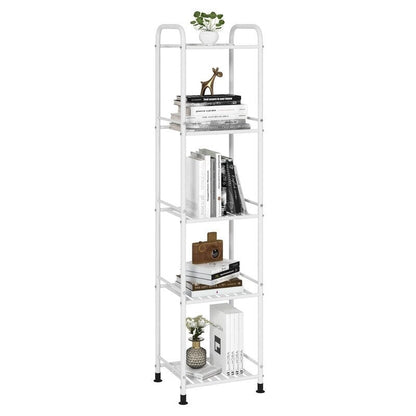 5 Tier Narrow Bathroom Shelving Unit - 13D x 11W x 54.7H