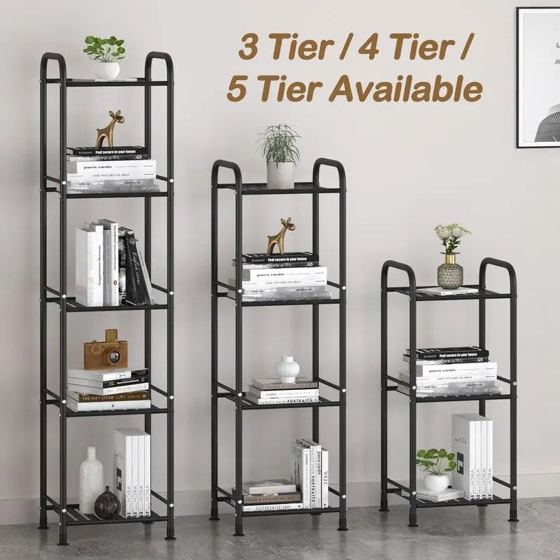 5 Tier Narrow Bathroom Shelving Unit - 13D x 11W x 54.7H