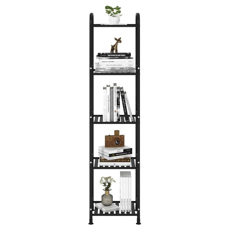 5 Tier Narrow Bathroom Shelving Unit - 13D x 11W x 54.7H