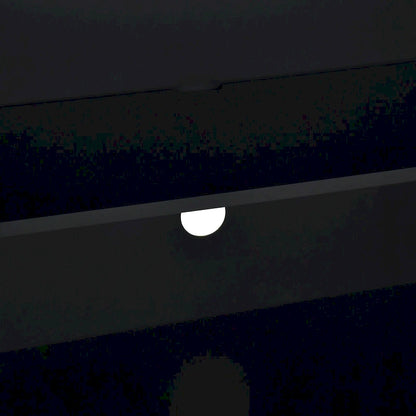 Modern 4-Door Sideboard with Convex Pattern Doors & 2 Silver Handle