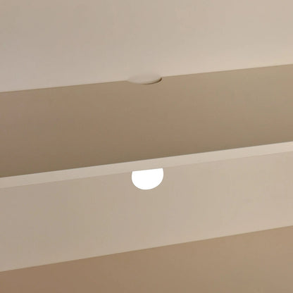 Modern 4-Door Sideboard with Convex Pattern Doors & 2 Silver Handle