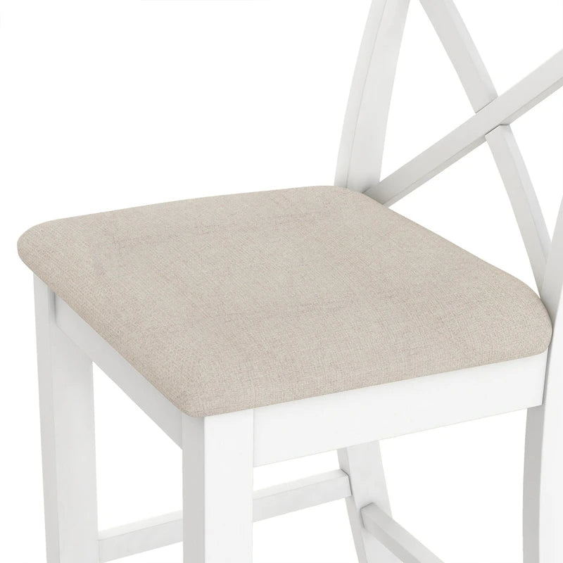 3-Piece Dining Table and Chair Set, Small Counter Height Table and Chair Set with Kitchen Breakfast Nook and 2 Chairs