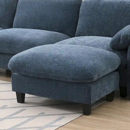 U-Shaped Sectional Sofa Indoor Chaise Lounge w/ USB & Type-C Charger