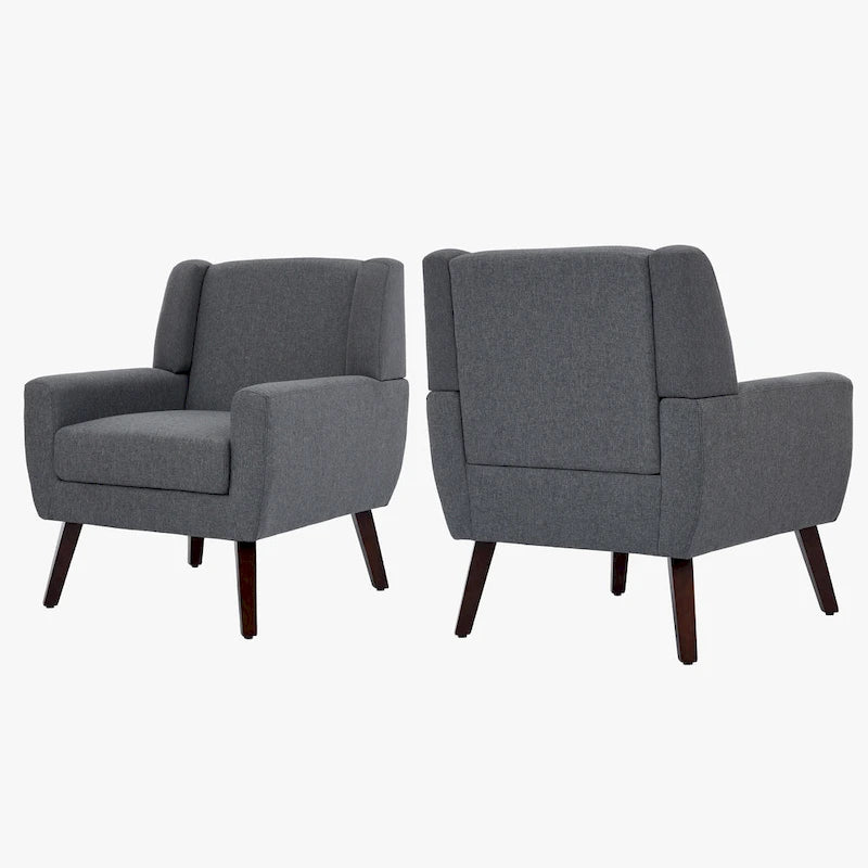 Modern Armchair Upholstered Accent Chair Set of 2