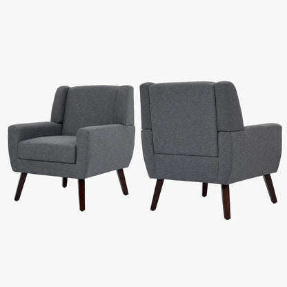 Modern Armchair Upholstered Accent Chair Set of 2