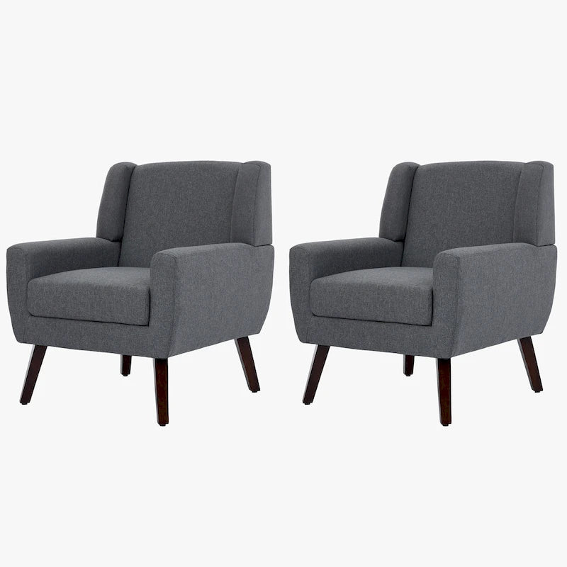 Modern Armchair Upholstered Accent Chair Set of 2