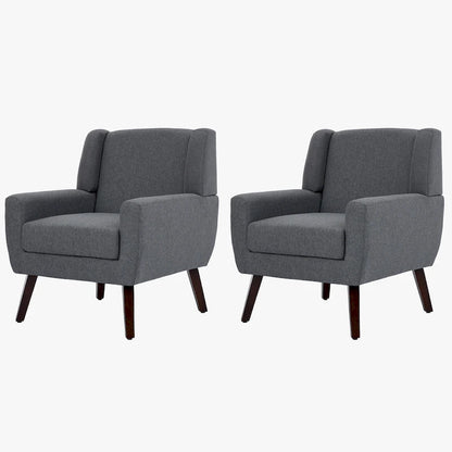 Modern Armchair Upholstered Accent Chair Set of 2