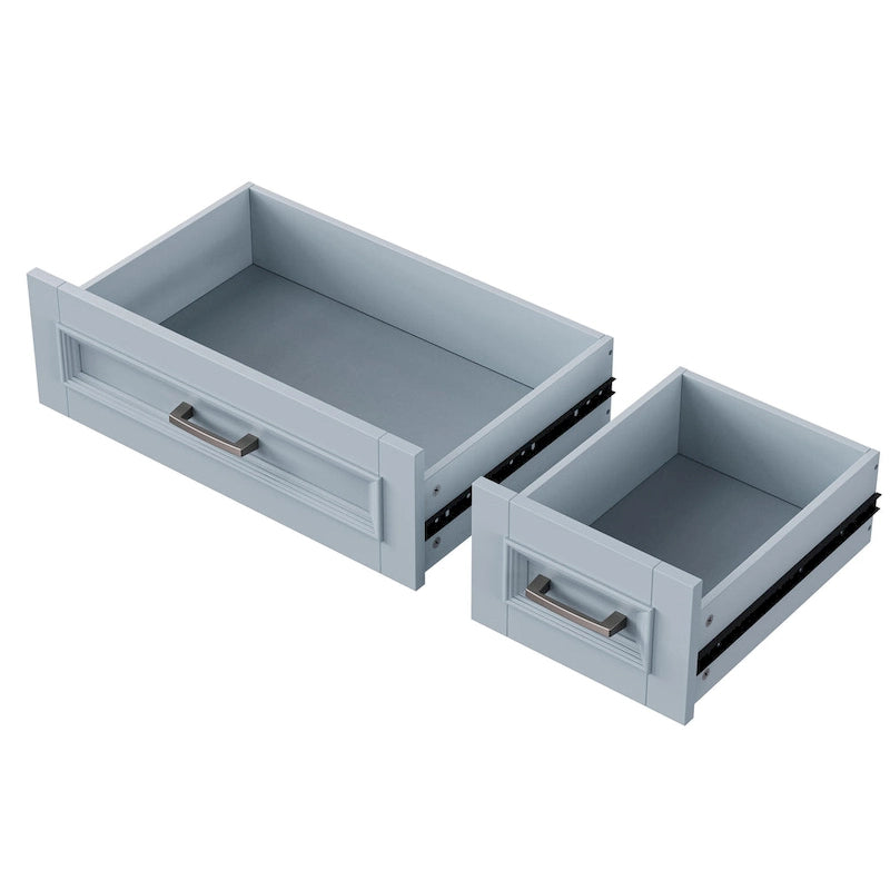 54inch Kitchen Island with Rubber Wood Drop Leaf, Embossed Texture Rolling Kitchen Cart on 4 Wheels with 4 Doors and 3 Drawers