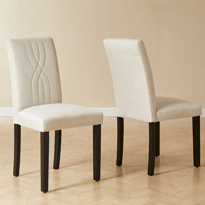 VECELO Upholstered Dining Chairs Set of 2/4/6, Fabric Dining Room Kitchen Side Chair, Parson Dining Chairs
