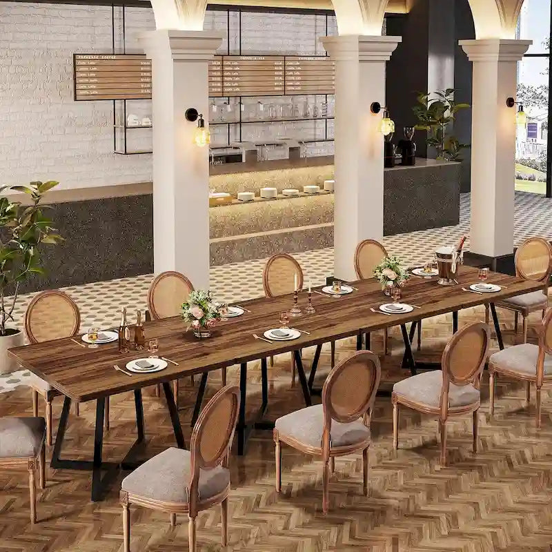 31.5 Inches Wood Square Dinner Table with Metal Base