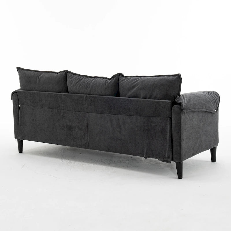 78.74 3-Seater L-Shaped Convertible Sectional Sofa with Footstools and Storage