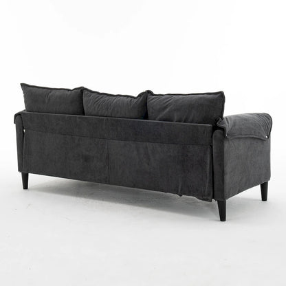 78.74 3-Seater L-Shaped Convertible Sectional Sofa with Footstools and Storage