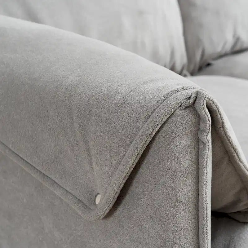 78.74 3-Seater L-Shaped Convertible Sectional Sofa with Footstools and Storage