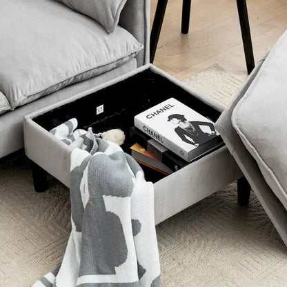 78.74 3-Seater L-Shaped Convertible Sectional Sofa with Footstools and Storage